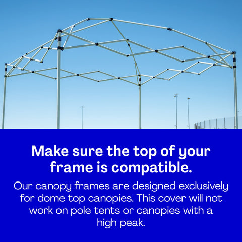 Breezy and Company 8x8 canopy top double-stitched seams closeup