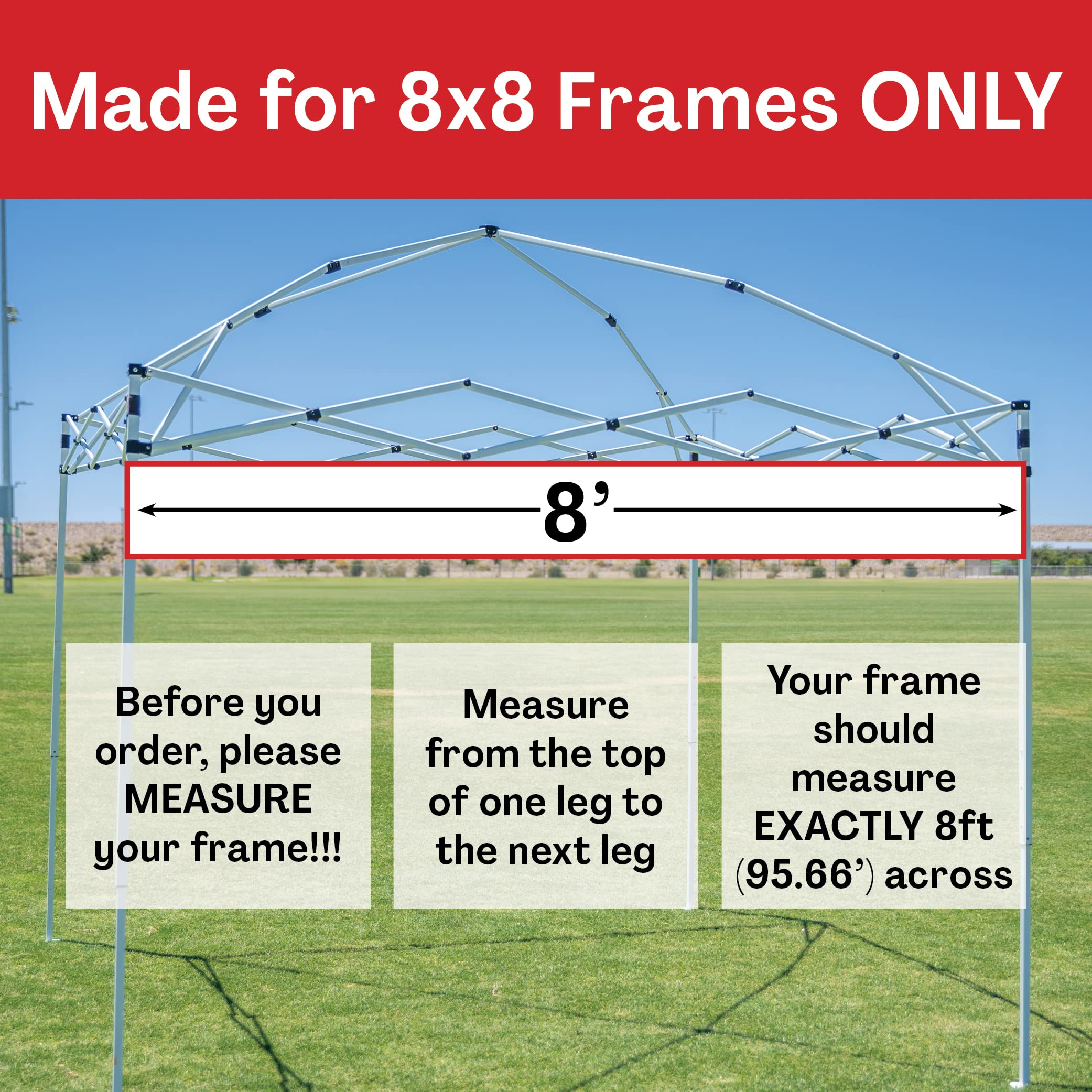 Breezy and Company 8x8 canopy top reinforced corners closeup for durability