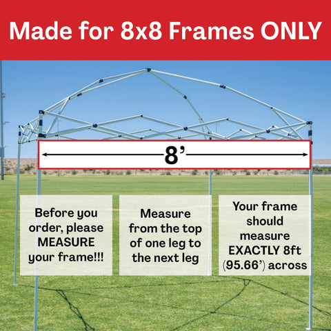 Breezy and Company 8x8 canopy top reinforced corners closeup for durability