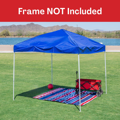 Breezy and Company 8x8 canopy top back view shows even coverage
