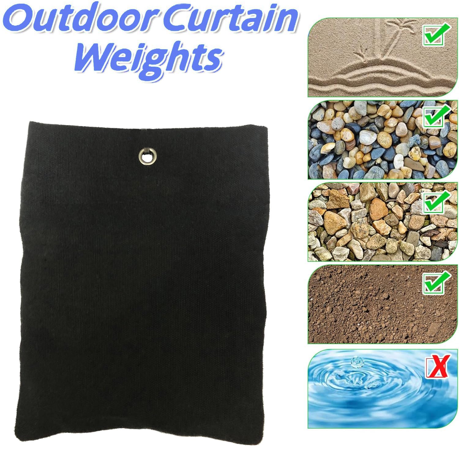 Bresanon curtain weight bag retainer clips securely grip curtains