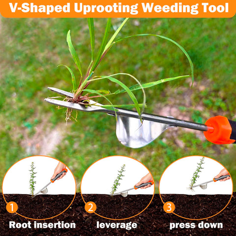 Bretreead Stainless Steel Weeding Tool offers durability and easy cleaning.