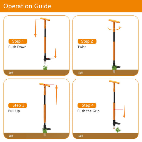BREWIN TOOLS three-pins weeder grips weed roots firmly.