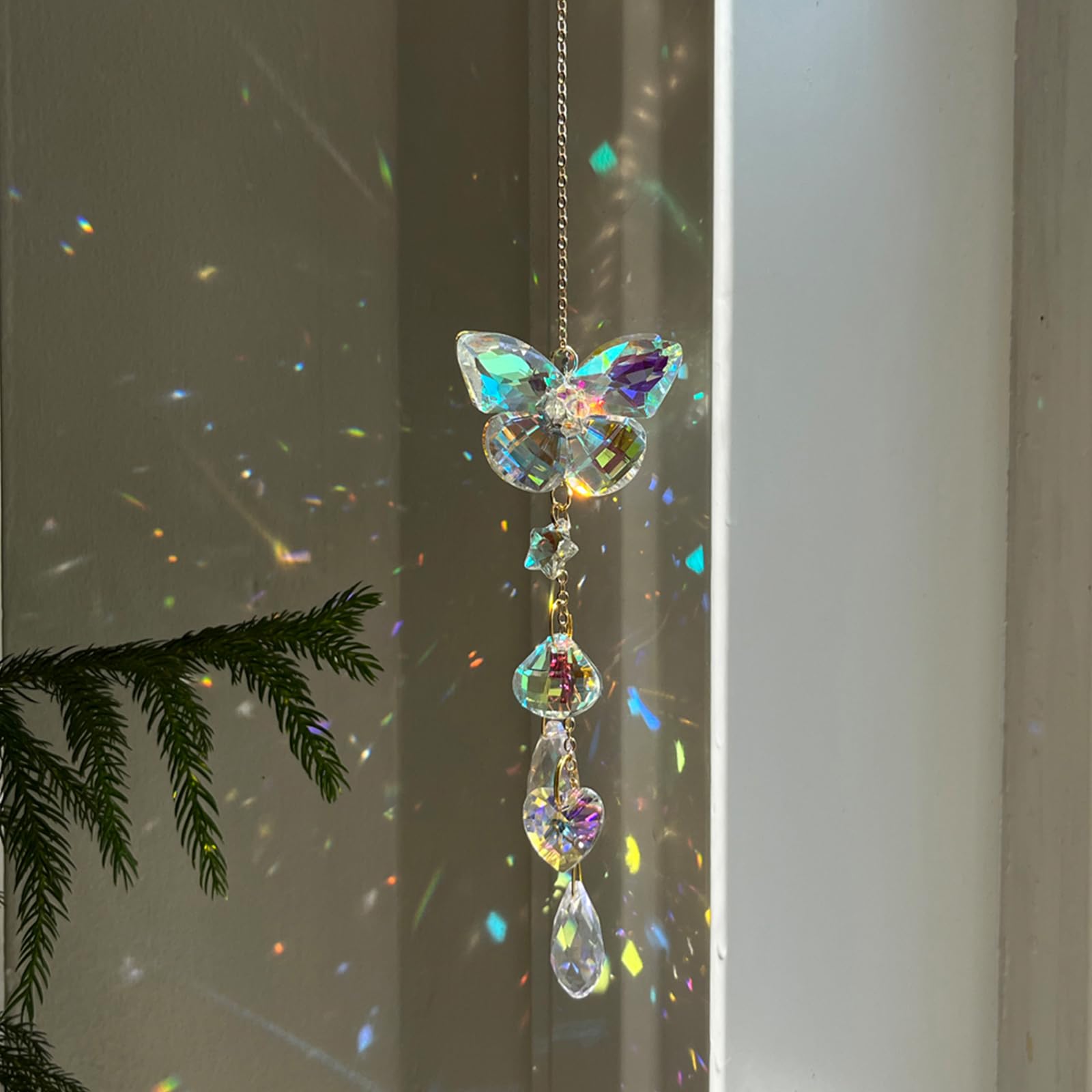 Brezalysia hanging suncatcher with hook and chain for easy display
