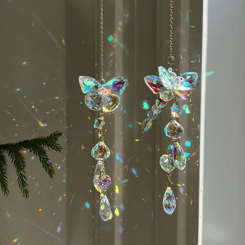 Brezalysia crystal decor brings gentle magical ambiance to sunlit windows