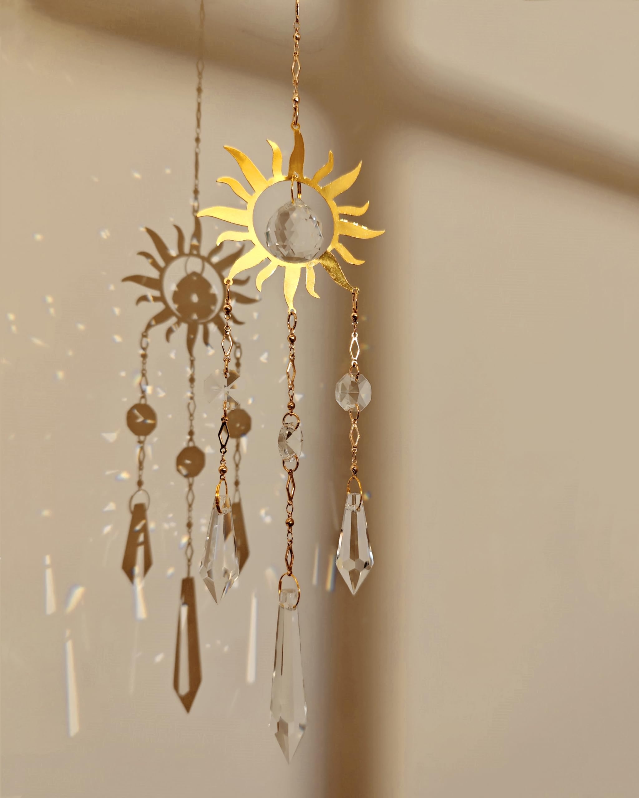 Brezalysia wind chime crystal hanging adds elegant motion to any room.