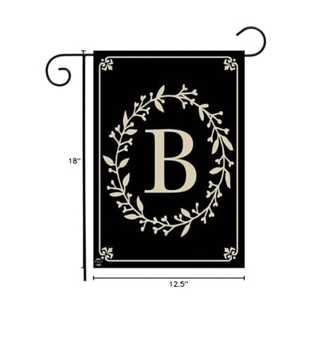 Briarwood Lane 18x12-5in monogram B flag ideal for year-round decor.