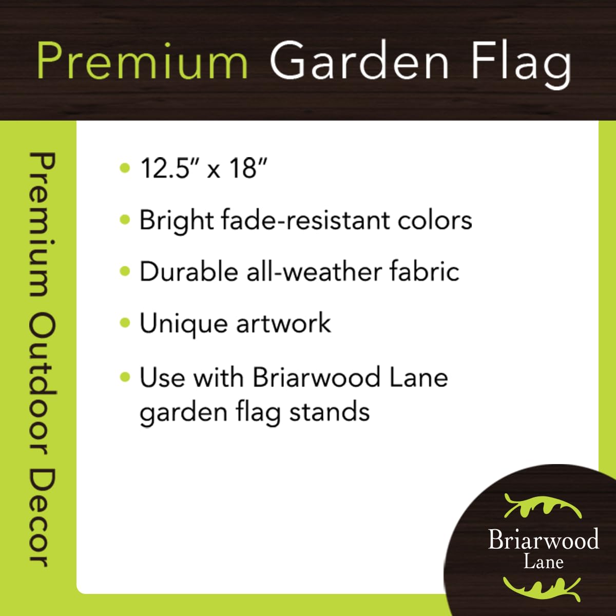 Briarwood Lane all-weather polyester flag ready for outdoor use