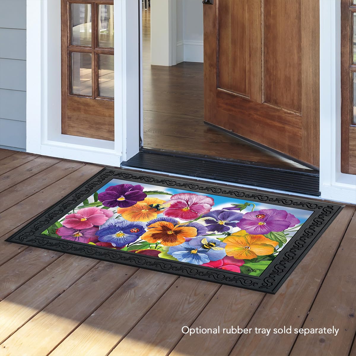Briarwood Lane bright original artwork close-up—colorful focal point at door.