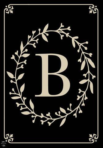 Briarwood Lane monogram B garden flag, classic design for year-round curb appeal.