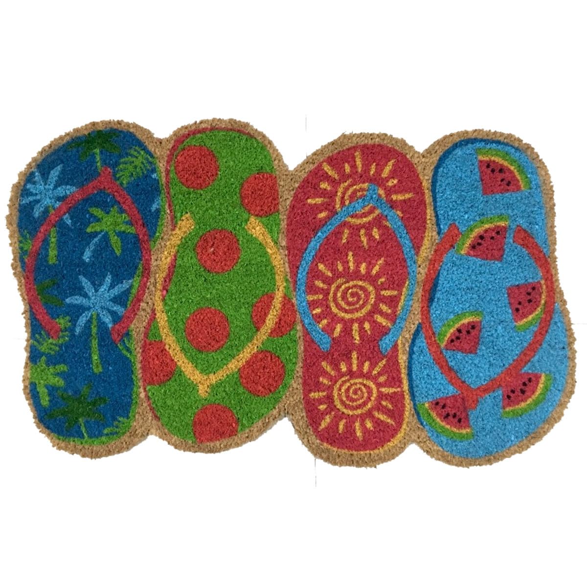 Briarwood Lane coir doormat with vivid artwork and non-slip backing for outdoor entrances.