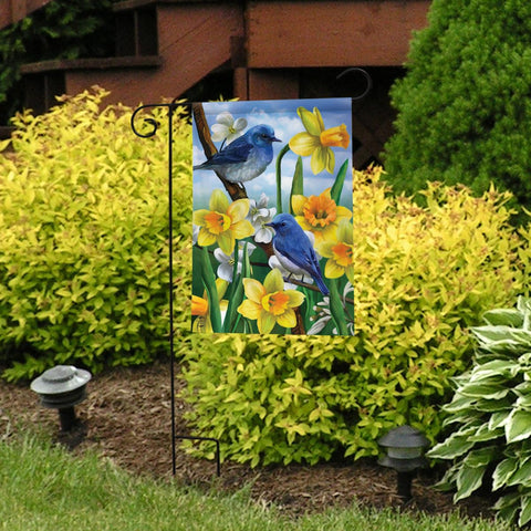 Briarwood Lane colorful floral flag side detail for welcoming entrances