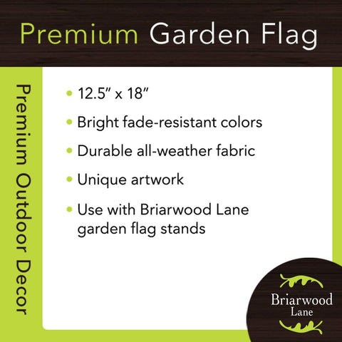 Briarwood Lane garden flag sleeve is sewn in for standard flag stands