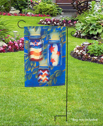 Briarwood Lane garden flag stand shows welded joints and no assembly needed
