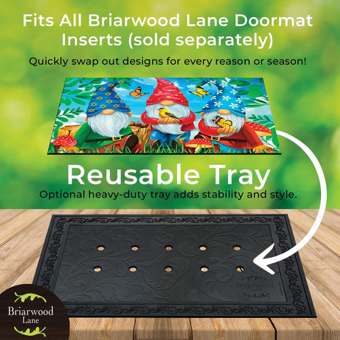 Briarwood Lane floral design doormat tray close-up showing durable texture