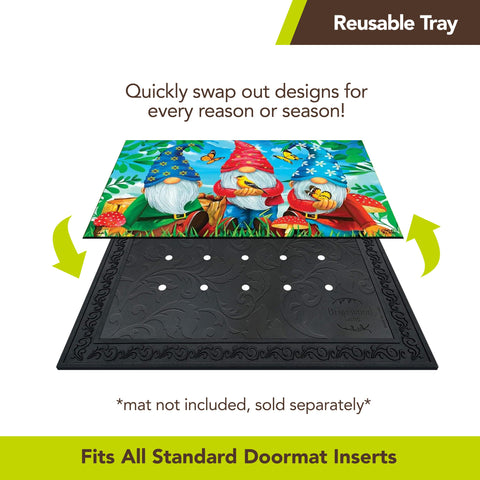 Briarwood Lane doormat tray on porch ready to receive an 18x30 insert