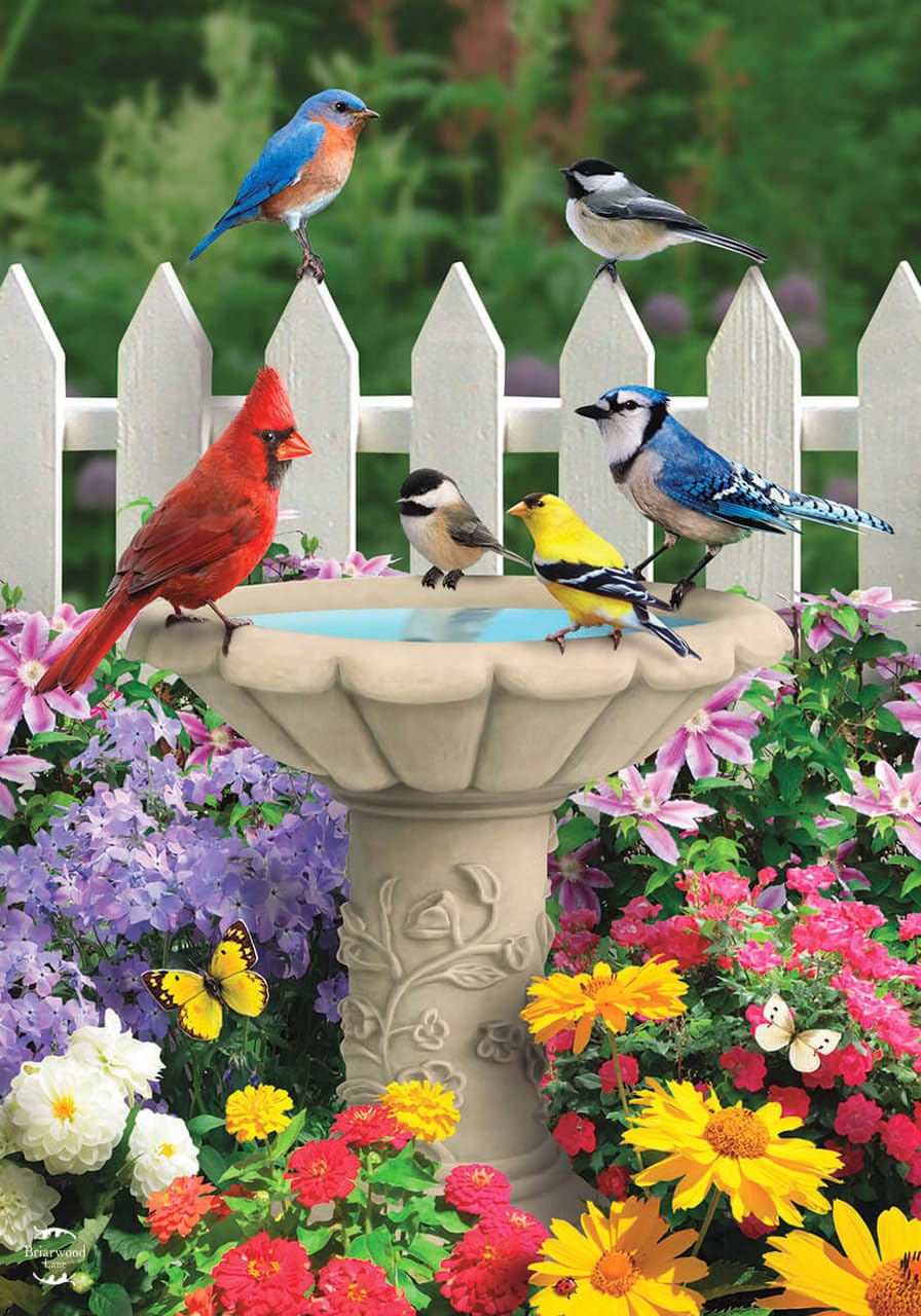 Briarwood Lane Spring Garden Friends Flag front view, durable outdoor decor.