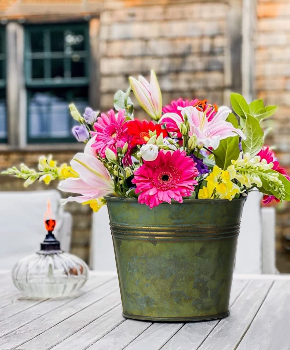 Briful bucket shelf display shows compact planters on shelves or tables.