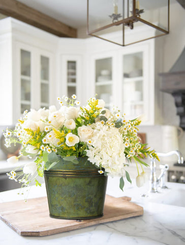 Briful buckets for indoor-outdoor decor ideal for flowers, plants, or centerpieces.