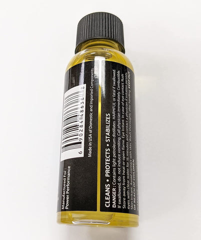 Briggs & Stratton 100169 fuel treatment bottle supports fuel stability