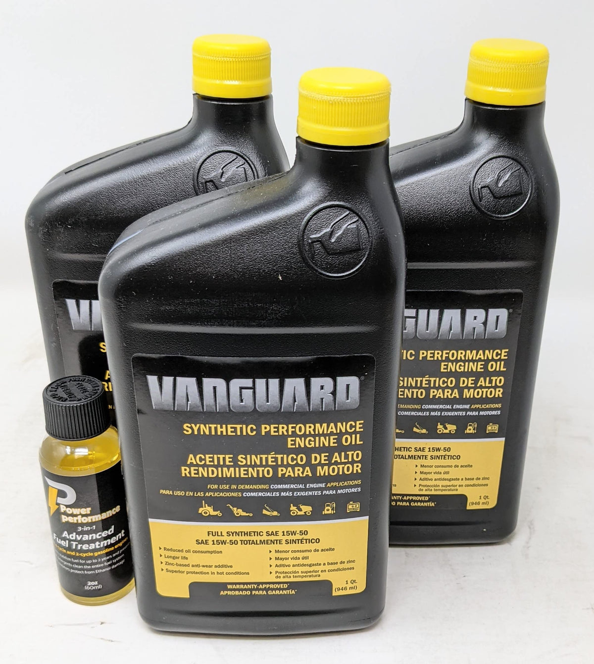 Briggs & Stratton 100169 full synthetic oil bottle for Vanguard engines