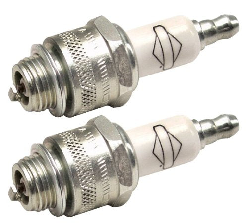 New OEM Briggs Stratton 491055S spark plugs ready for installation and reliable ignition.