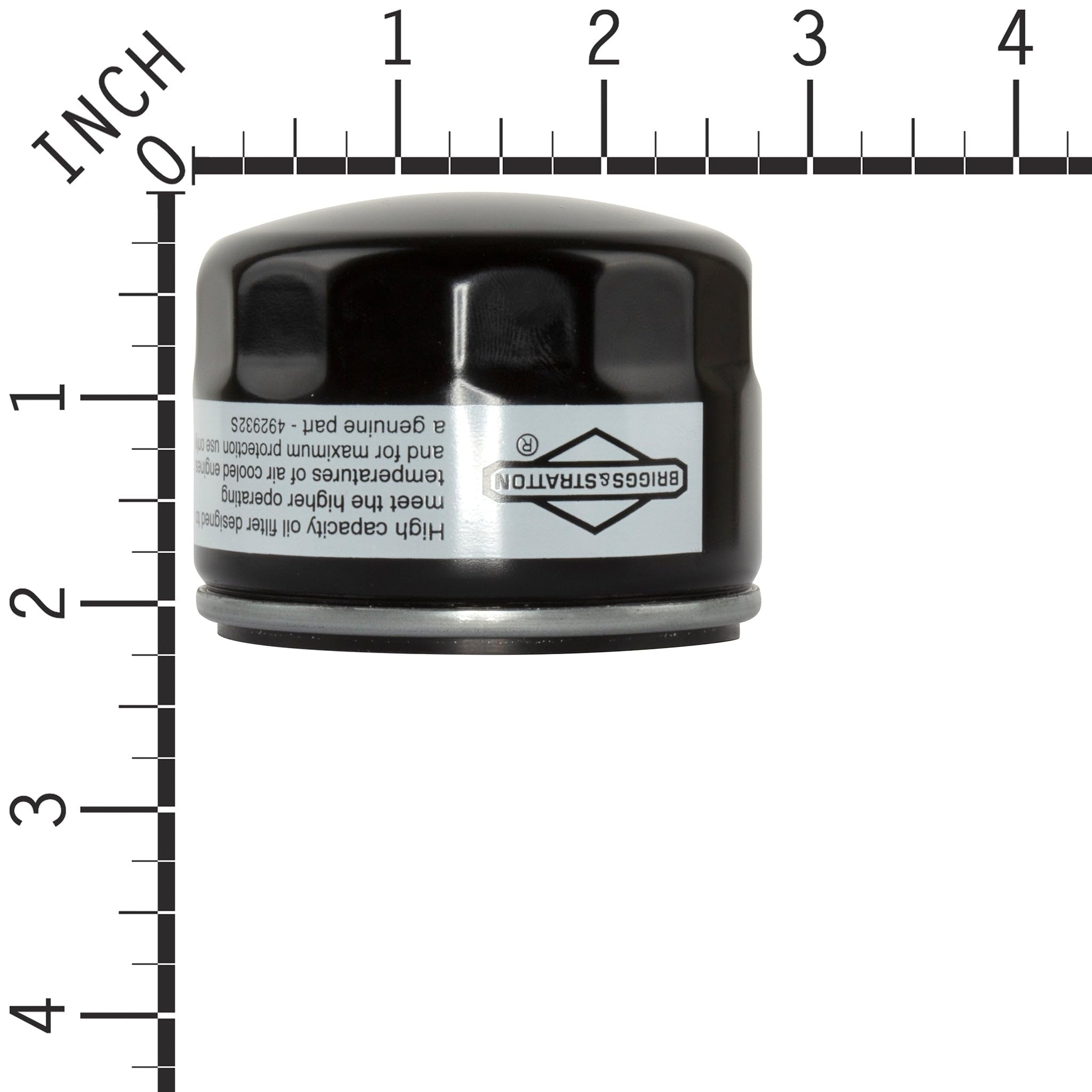 Briggs & Stratton 492932S oil filter side view; designed for precise fit