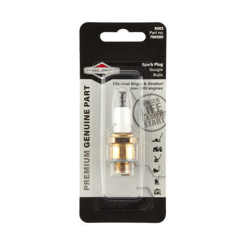 Briggs & Stratton 5062K Platinum spark plug, carded, long life and easy starting