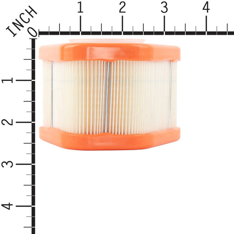 Briggs and Stratton 595853 air filter closeup showing precise fit.