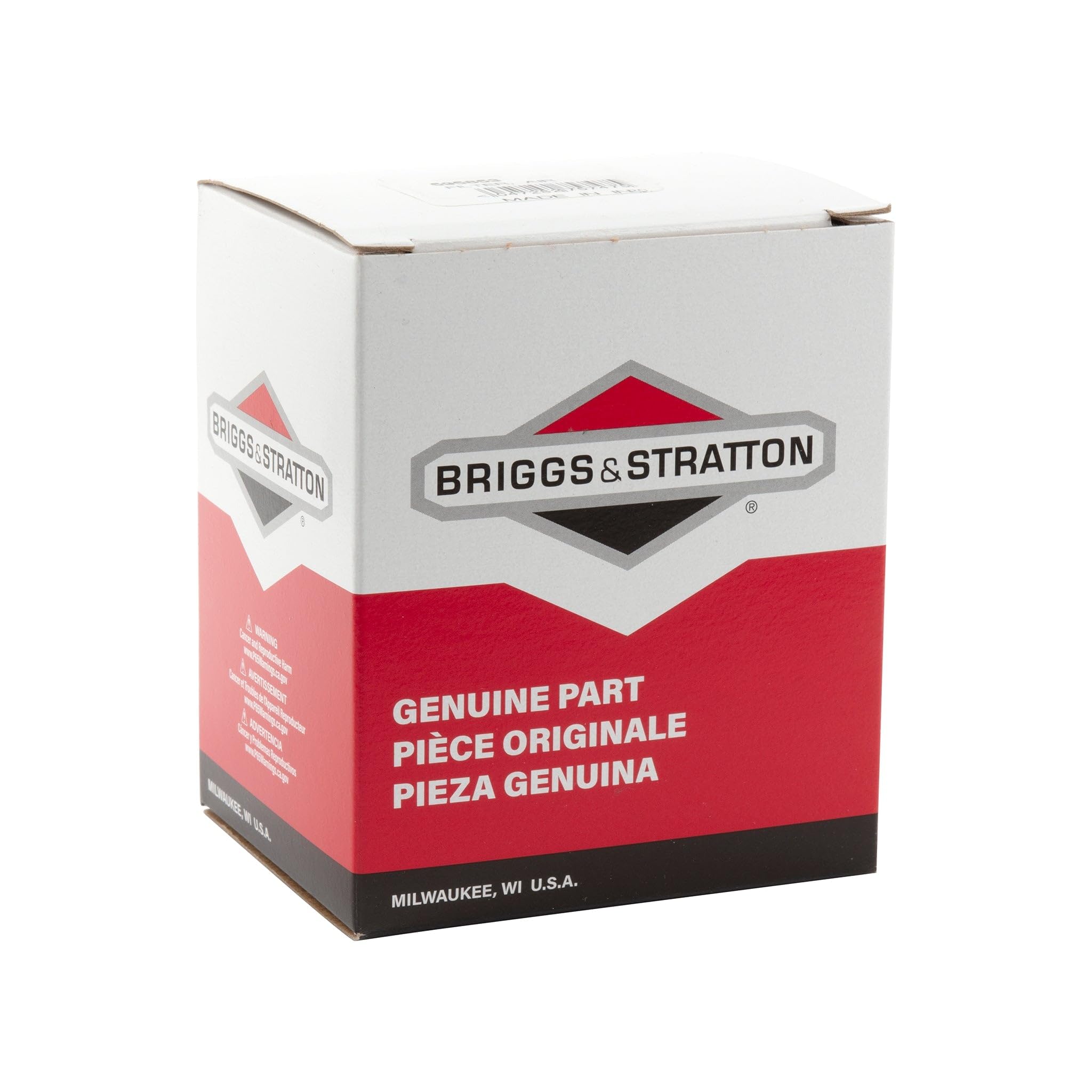 Briggs and Stratton 595853 air filter packaging ready for replacement.