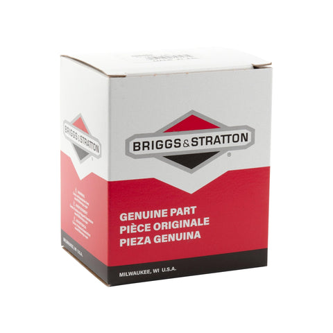 Briggs and Stratton 595853 air filter packaging ready for replacement.