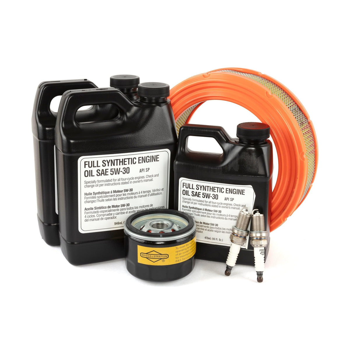 Briggs & Stratton maintenance kit box for reliable engine care.