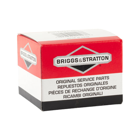 Briggs & Stratton 696854 oil filter on a V-twin engine for reliable filtration