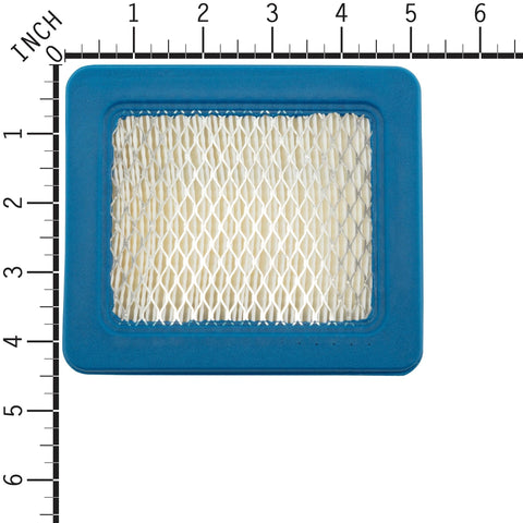 Briggs Stratton pleated-paper air filter close-up highlighting filtration efficiency.