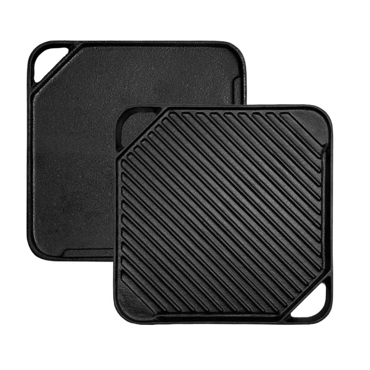 Brightalk cast iron reversible grill/griddle with smooth surface for pancakes and eggs, even heat