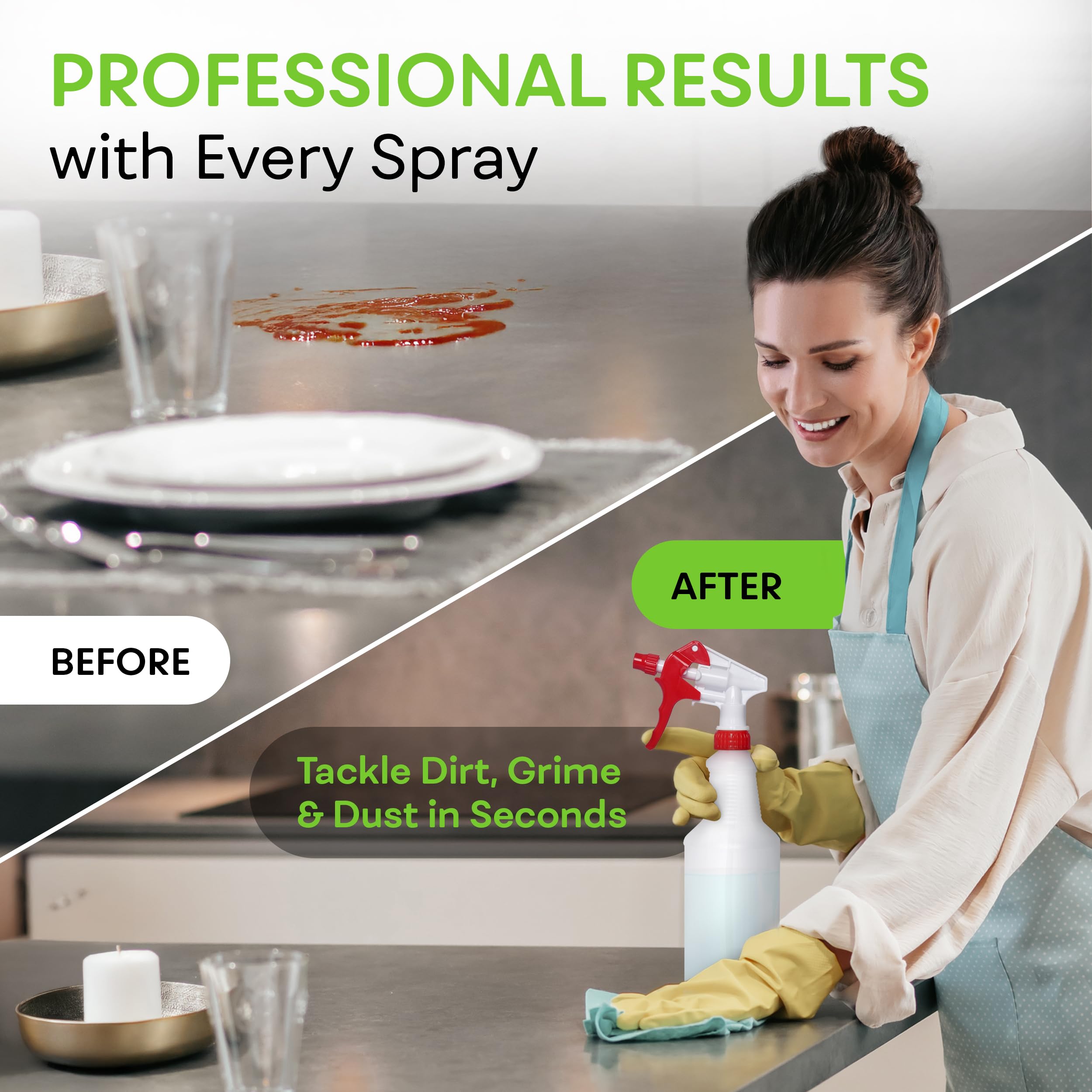 BRIGHTFROM BPA-free plastic bottle supports safe, reusable cleaning solutions.