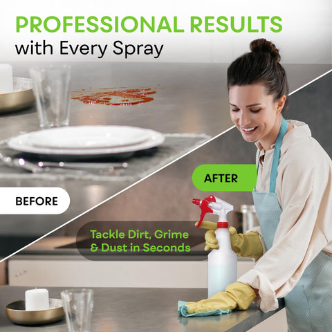 BRIGHTFROM BPA-free plastic bottle supports safe, reusable cleaning solutions.