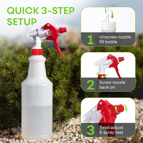 BRIGHTFROM HDPE durable bottle resists chemicals for long-term use.