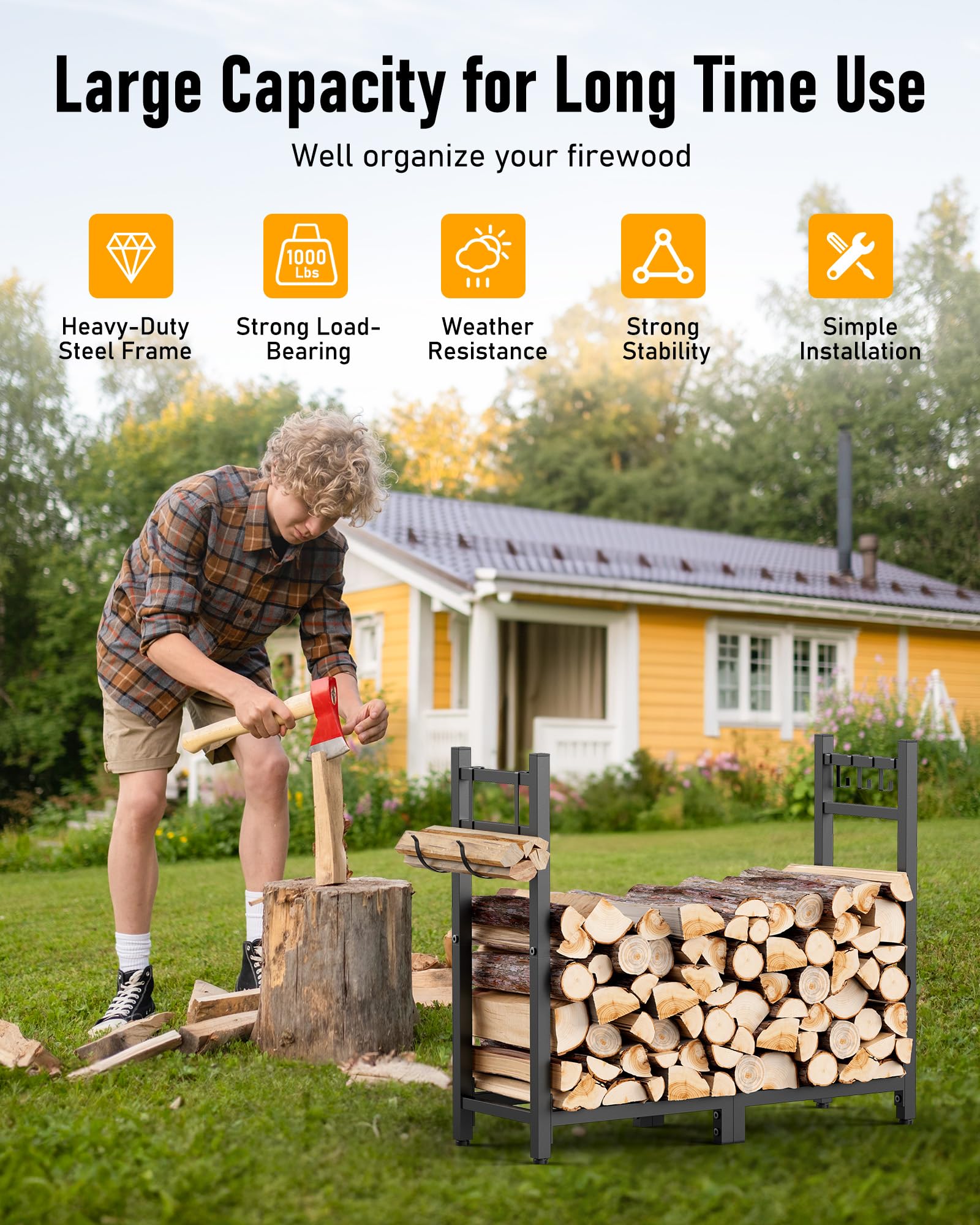 Brightown side hooks provide space for tools and accessories.