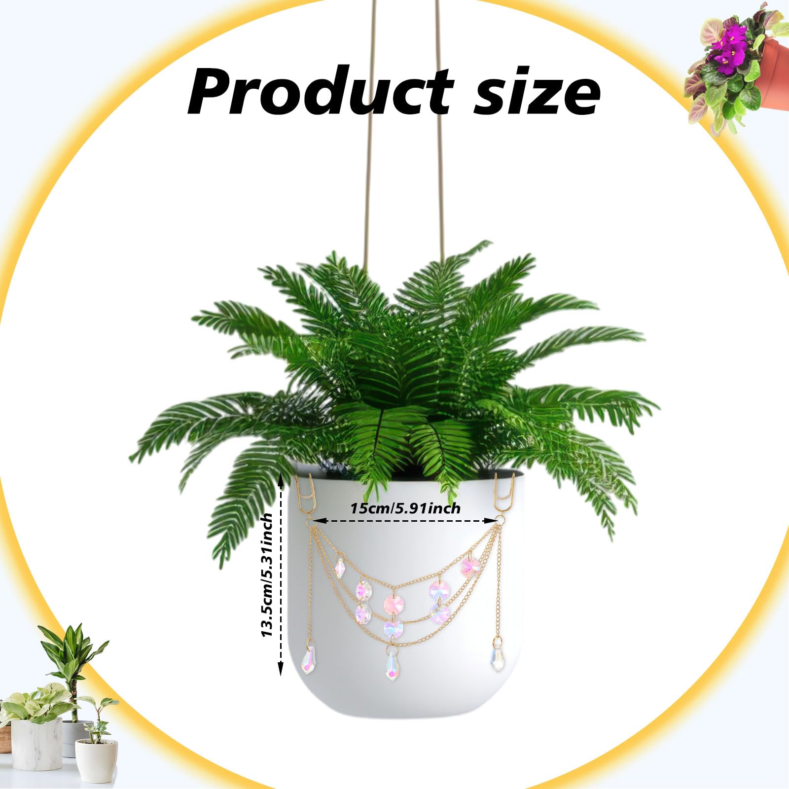 BrightRow beaded planter pendant makes a thoughtful gift for plant lovers and decor fans.