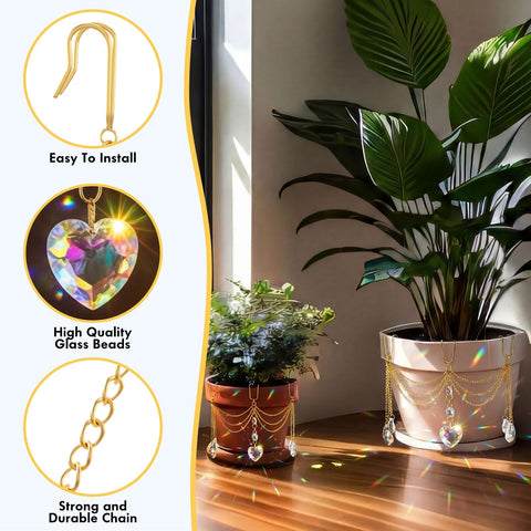 BrightRow multicolor beaded plant hanger adds bright accent to windows.