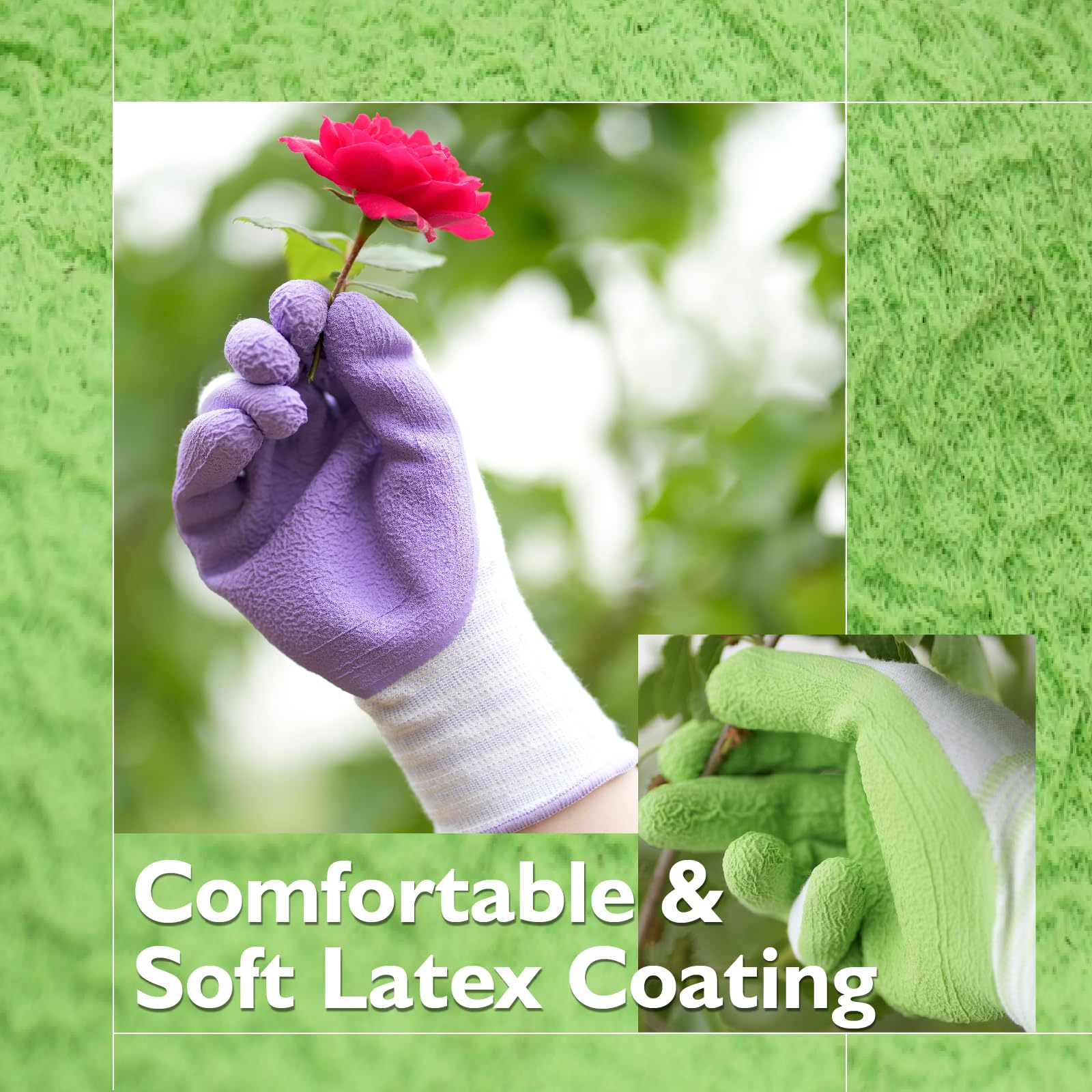 Brigic gloves showcase durable material for outdoor yard work.