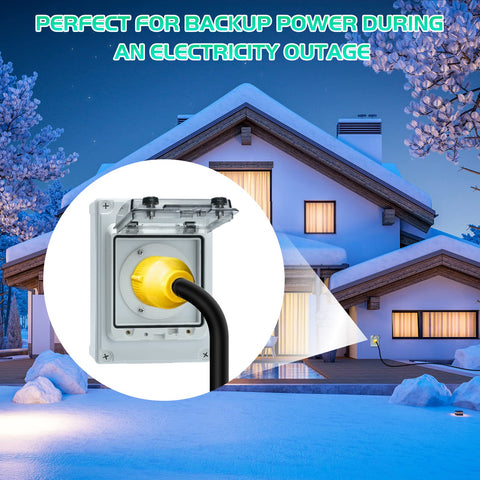 Briidea NEMA L14-30P inlet compatible with 125/250V transfer setups