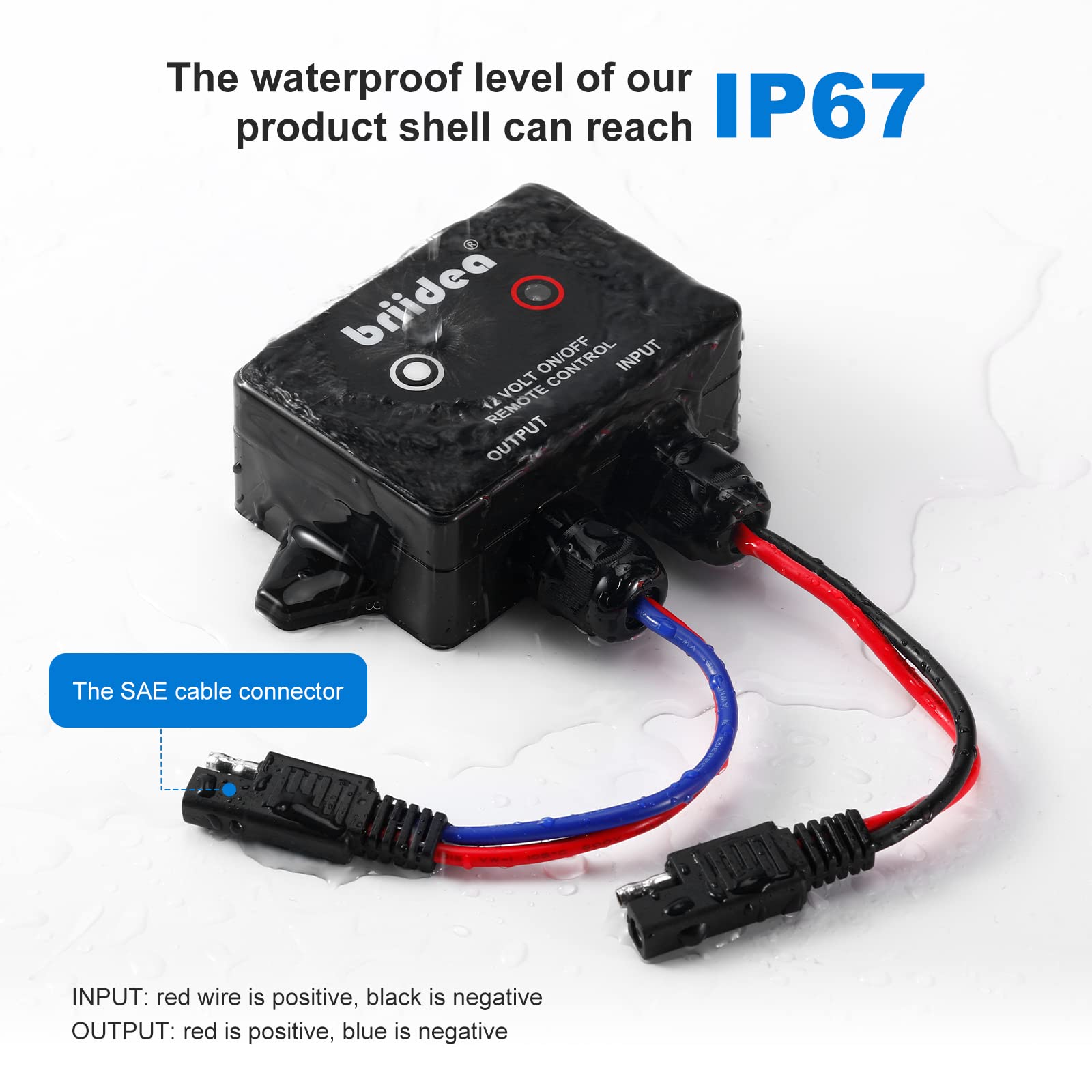 Briidea SAE cable connector provides direct battery connection for quick setup
