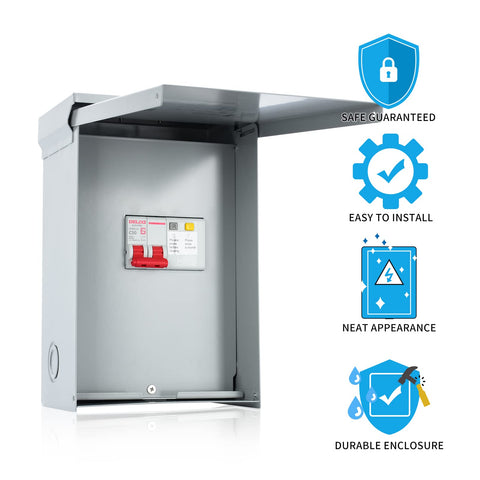 Briidea spa panel 3-pole GFCI breaker enables safe hot tub operation.