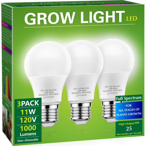 Briignite A19 full-spectrum grow light bulb for indoor plant vitality and inviting home glow.