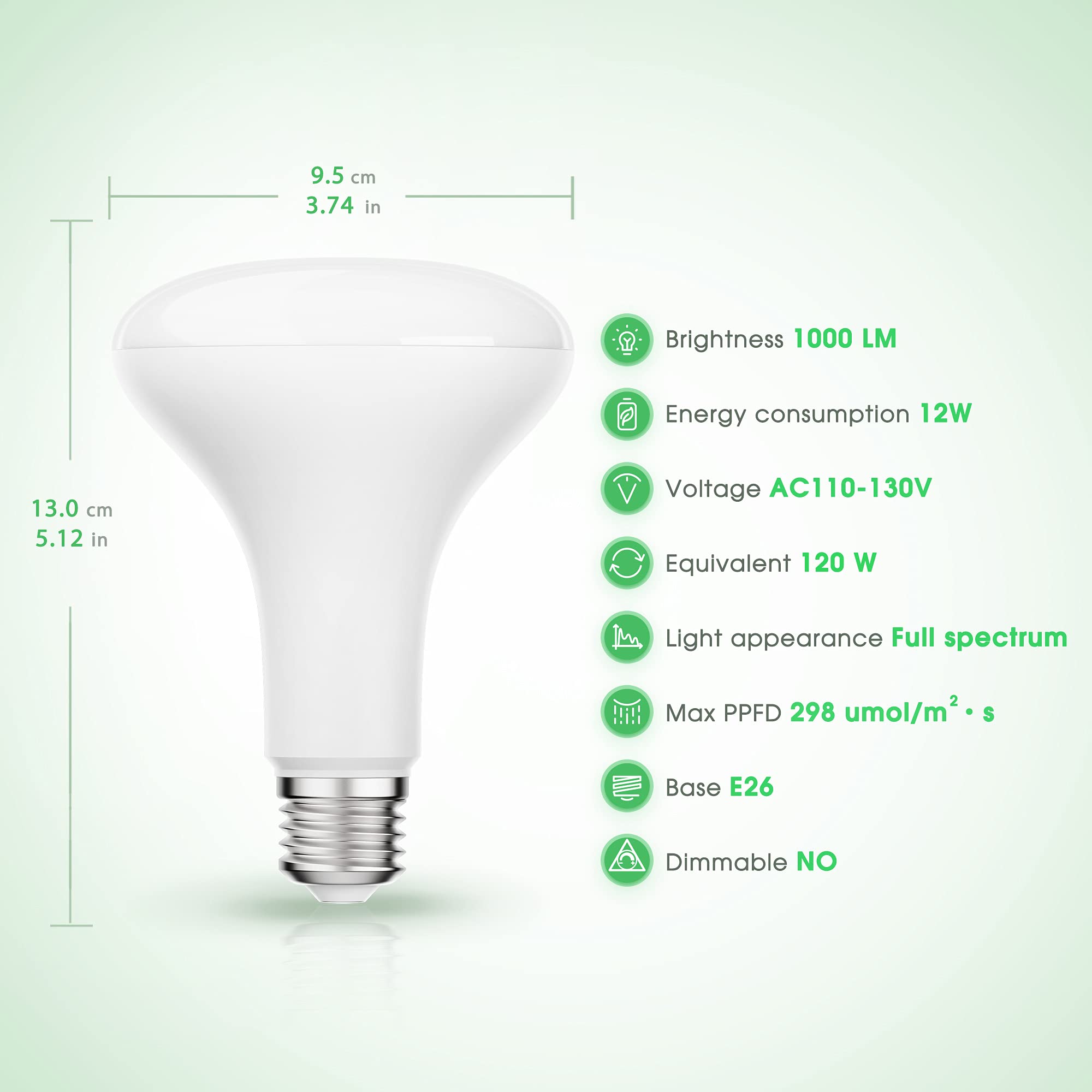 Briignite BR30 lights indoor garden with natural glow.