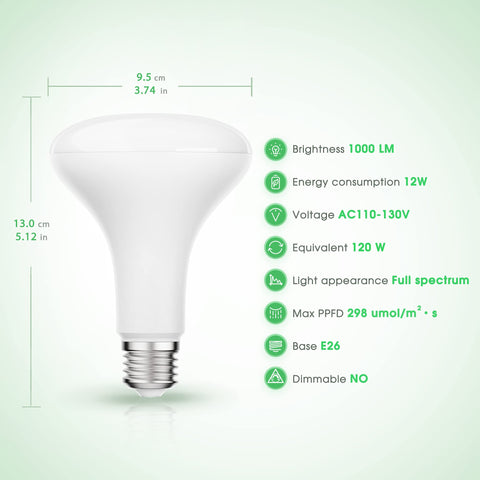 Briignite BR30 LED with low heat for herbs and peppers