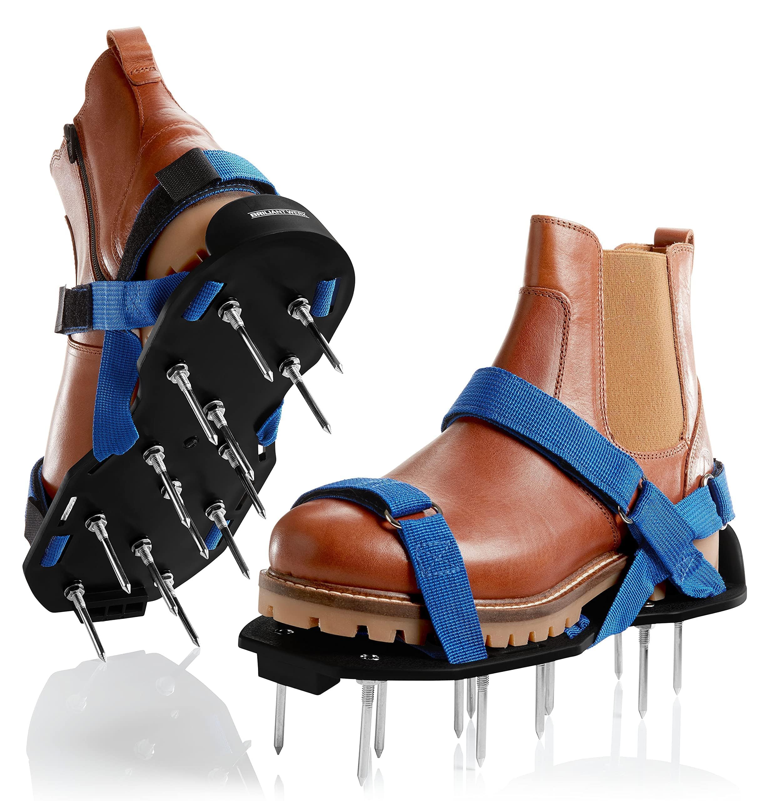 Briliantwerk lawn aerator shoes with adjustable straps for a secure, comfortable fit during use