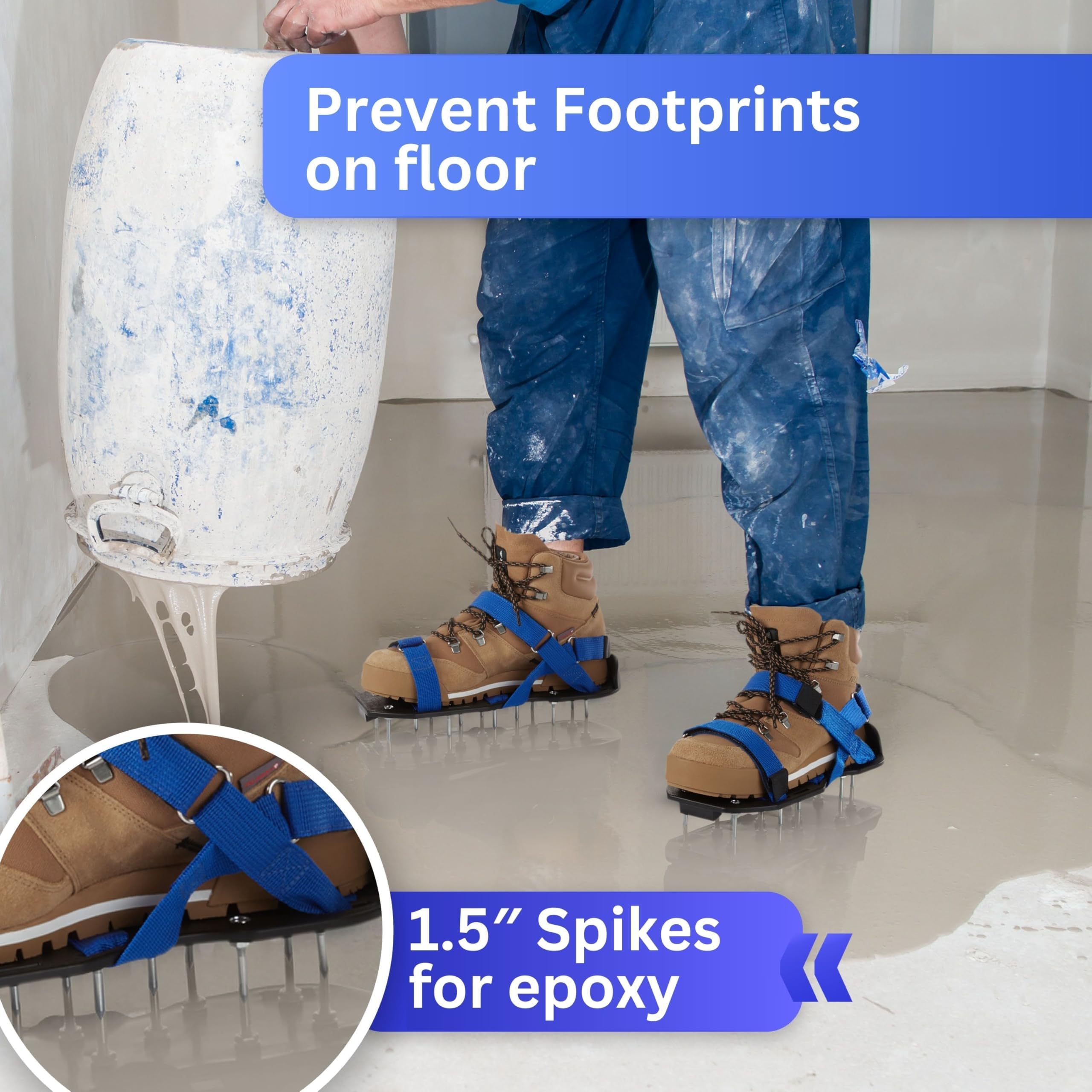 Briliantwerk lawn aerator shoes with 1.5in screed spikes for smooth surface leveling